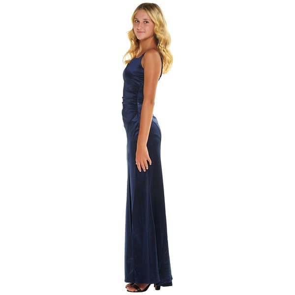 Juniors Emerald Sundae Sweetheart Satin Sheath Dress