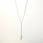 Rosa Rhinestones Silver Plated Rhinestone Double Tassel Necklace - image 1