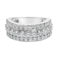 Haus of Brilliance 2ctw. Lab Grown Diamond 3 Row Band Ring - image 1