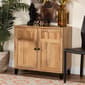 Baxton Studio Glidden Oak Brown Wood 2-Door Shoe Storage Cabinet - image 8