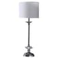 HomeRoots 26in. Silver Metal and Faux Crystal Table Lamp - image 1