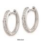 Pure Fire 14kt. Gold Polished 1/4ctw Diamond Hinged Hoop Earrings - image 3