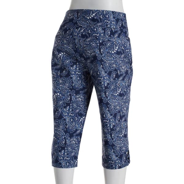 Plus Size Briggs Millennium Cross Hatch Paisley Capri Pants Boscov's