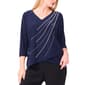 Plus Size MSK Long Sleeve V Neck Beaded Trim Blouse - image 1