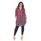 Plus Size White Mark Piper Stretchy Plaid Tunic Shirtdress - image 1