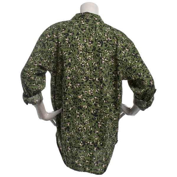 Womens Gloria Vanderbilt Amanda Casual Button Down-Light Frontier