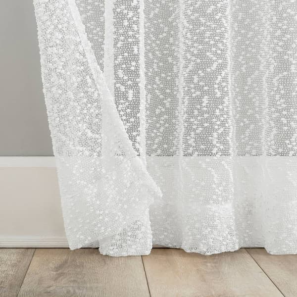 Tinsly Boucle Rod Pocket Curtain Panels