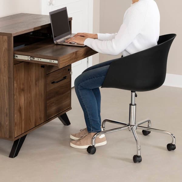 South Shore Flam Natural Walnut Multi-Function Secretary Desk