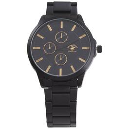 Mens Beverly Hills Polo Club Black Bracelet Watch - 55383-BOS