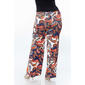 Plus Size White Mark Printed Palazzo Pants - Orange Paisley - image 2