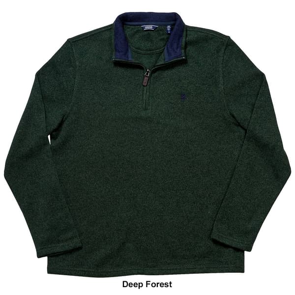Mens IZOD&#174; Solid 1/4 Zip Sweater