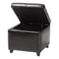 Baxton Studio Leather Storage Cube Ottoman - Dark Brown - image 3