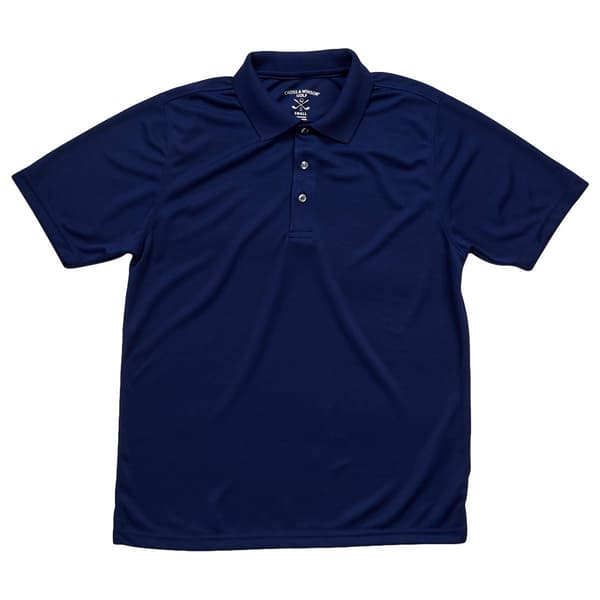 Mens Cross & Winsor&#174; Solid Rice Stitch Golf Polo
