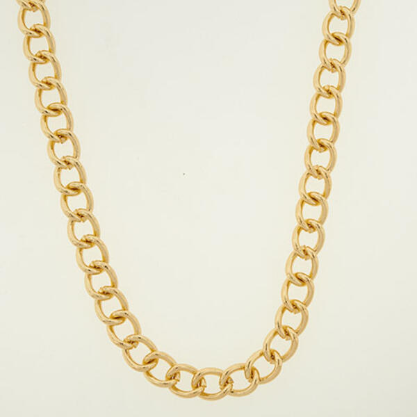 Wearable Art Gold-Tone Cable Link Necklace - image 