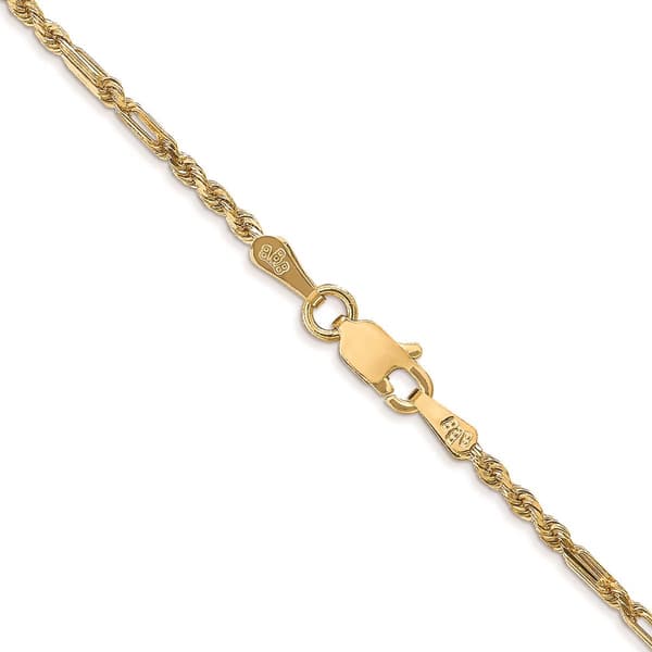 Unisex Gold Classics&#8482; 1.8mm. 14k Diamond Cut Milano Rope Necklace