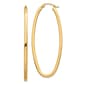 Gold Classics(tm) 14kt. 2mm Large Oval Hoop Earrings - image 1