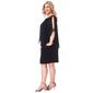 Womens MSK Solid Chiffon Capelet Rhinestone Cross Back Dress - image 4