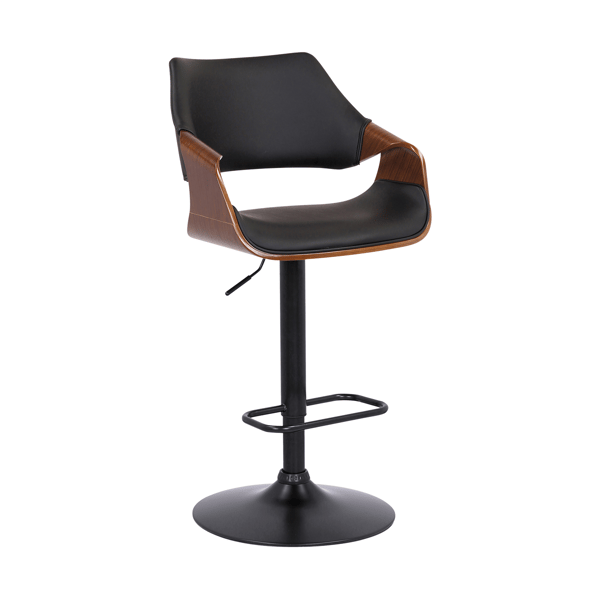 Armen Living Aspen Adjustable Height Swivel Faux Leather Barstool
