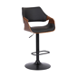Armen Living Aspen Adjustable Height Swivel Faux Leather Barstool - image 1