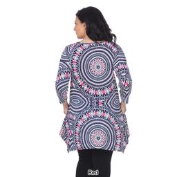 Plus Size White Mark Scoop Neck Maji Tunic