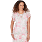 Womens Hearts of Palm Bloom Service Flutter Sleeve Floral Blouse - image 1