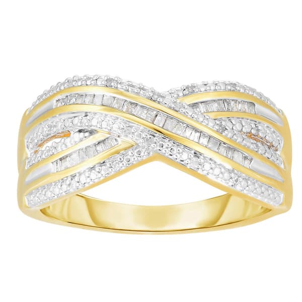 Diamond Classics(tm) 1/5ctw. Diamond 14kt. Gold Plated Ring - image 