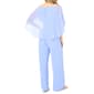 Petite MSK Solid Capelet Overlay Rhinestone Trim Jumpsuit - image 2