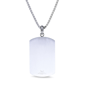 Mens Lynx Stainless Steel Cubic Zirconia Dog Tag Pendant Necklace - image 4