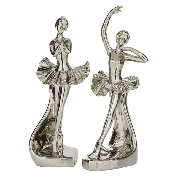 9th & Pike&#40;R&#41; Porcelain Dancing Ballerina Statues - Set of 2 - image 