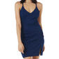 Juniors Crystal Doll Glitter Knit Spider Back Slip Sheath Dress - image 3