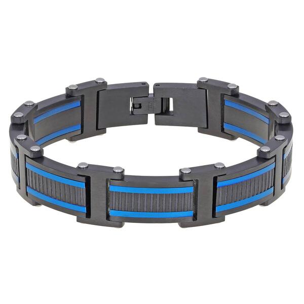 Mens Lynx Stainless Steel Link Bracelet - image 