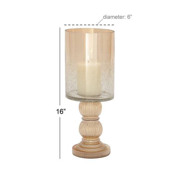 9th & Pike&#174; Marigold Glass Traditional Candle Holder