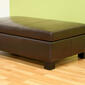 Baxton Studio Gallo Dark Brown Leather Storage Ottoman - image 1