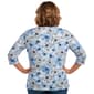 Plus Size Emily Daniels 3/4 Sleeve Floral Brunnera Blouse - image 2