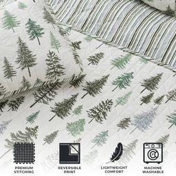 FreshFolds 3pc. Forest Reversible Microfiber Quilt Set