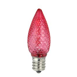 Sienna 4pk. C7 Red Faceted Christmas Replacement Bulbs