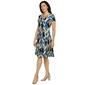 Womens Sami & Jo Short Sleeve Chain Links Jacquard Seamed Dress - image 4