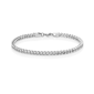 Mens Lynx Stainless Steel 4mm Foxtail Chain Bracelet - image 1