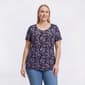 Plus Size Preswick & Moore(R) Tonal Floral Tunic Tee - image 1