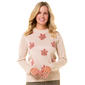Womens Retrology Long Sleeve Crew Neck Leaf Sweater - image 1