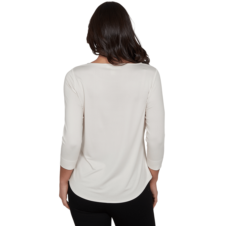 Womens Emaline Key Items 3/4 Sleeve Martini Cat Graphic Tee