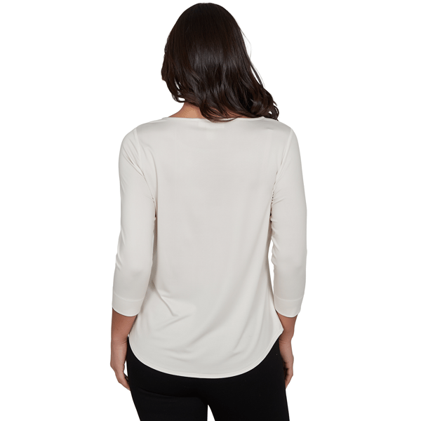 Womens Emaline Key Items 3/4 Sleeve Martini Cat Graphic Tee