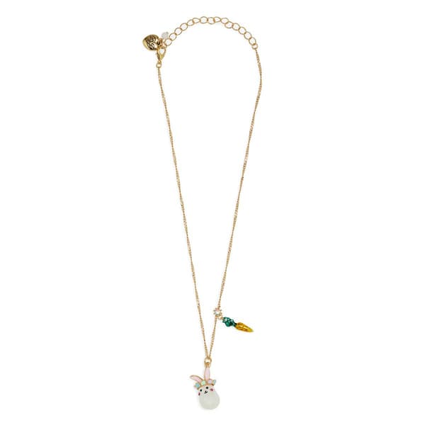 Betsey Johnson Pearl Critters Bunny Pendant Necklace