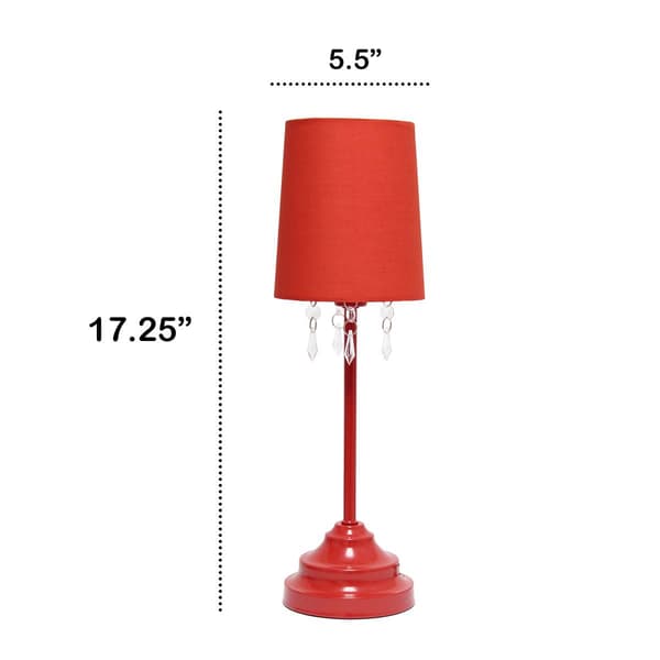Creekwood Home Oslo 17.2in. Crystal Droplet Table Lamp