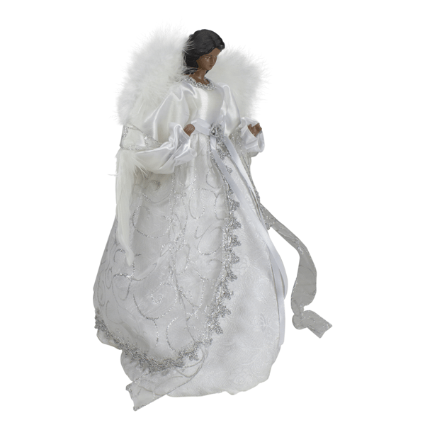 Northlight African American Silver Angel Christmas Tree Topper