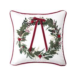 Hallmark Wreath Holiday Decorative Pillow - 18 x 18