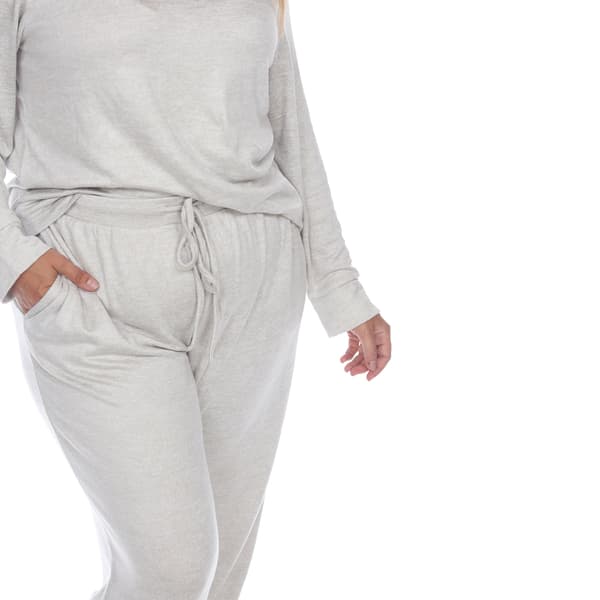 Plus Size White Mark Two Piece Pants Set