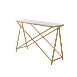 9th & Pike® White Metal Contemporary Console Table