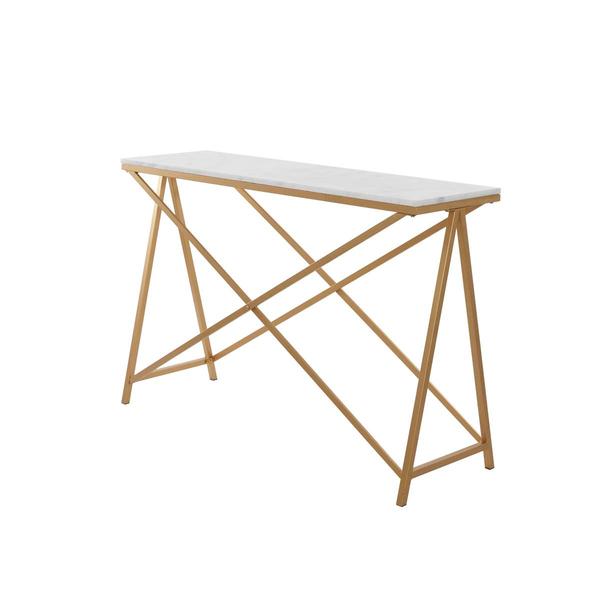 9th & Pike® White Metal Contemporary Console Table