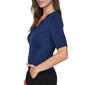 Womens DKNY Short Sleeve V-Neck Lace Trim Sweater - image 3